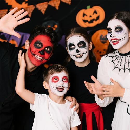Halloween Face Paint Makeup Set - 3 Colors (1 Oz Each)