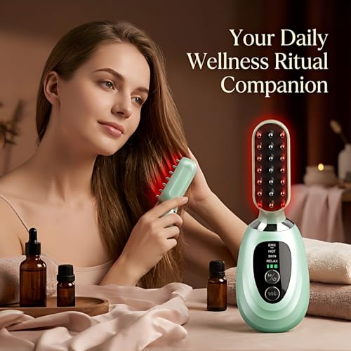 3-in-1 Facial Massager with LED Light & Heating for Face, Neck, Scalp