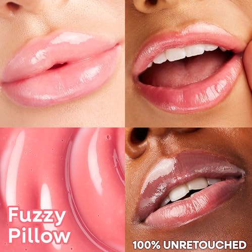 wet n wild Fuzzy Pillow Lip Oil - Hydrating, Lightweight Formula with 7 Oils