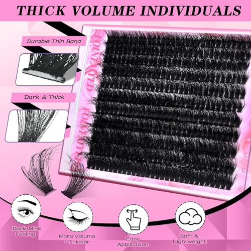 200D Lash Clusters Kit 330Pcs 12-22MM Volume Extensions