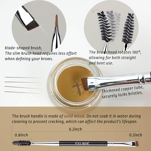 Eyebrow Pomade Kit 2-Pack Waterproof Brow Color – Dark Brown & Taupe