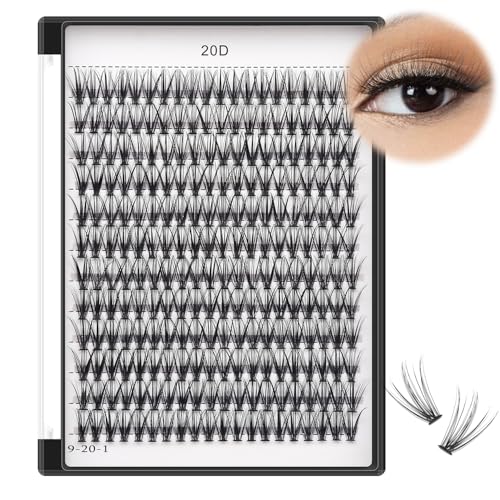 Bodermincer 20D Cluster Lashes 240pcs Mixed 8-22mm D Curl