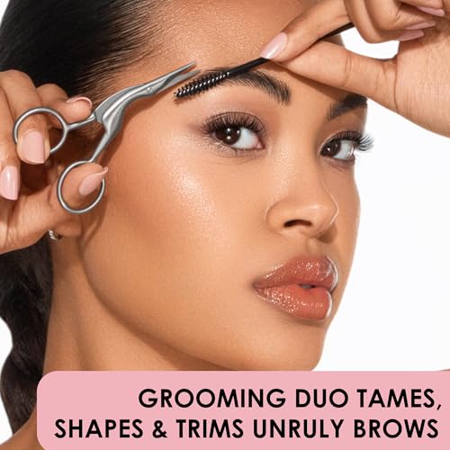 JAPONESQUE Brow Scissors & Spoolie Set - Stainless Steel