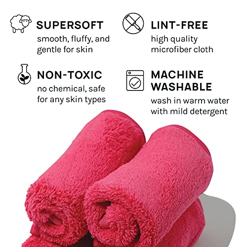 AOA Studio Microfiber Face Cloth Makeup Erase Remover Face Towels Reusable Microfiber Cleansing Towel Remove Makeup with Water7.8" X 6.2", All Skin type and Even Sensitive Skin (8 packs)