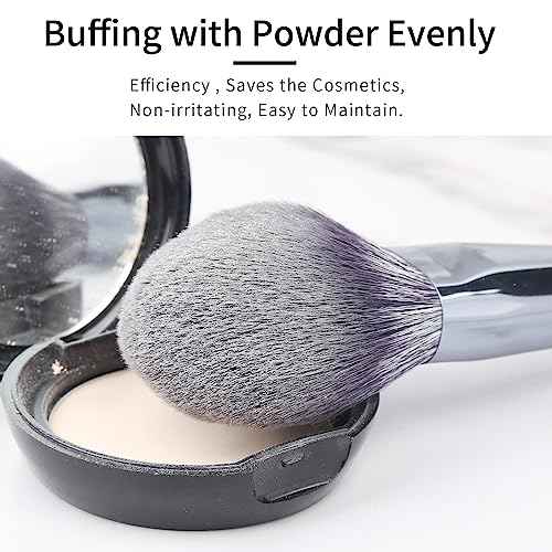 Natural Purple Badger Hair Makeup Brushes Set Professional, Walnut Makeup Brush Set with Case, Cosmetic Brushes Makeup Set, Natural Makeup Brushes, Natural Bristle Makeup Brushes - ShuiMo