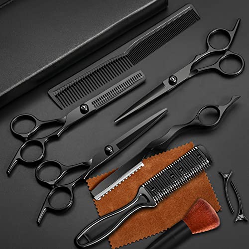 Professional Hair Scissors Set - Stainless Steel Barber Shears & Thinning Tools