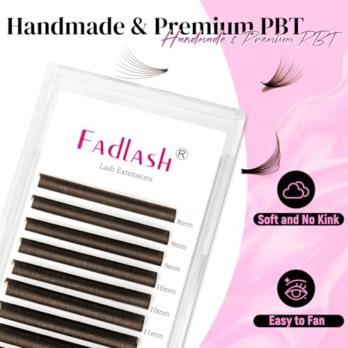 Dark Brown Colored Lash Extensions 0.07 C/D Curl