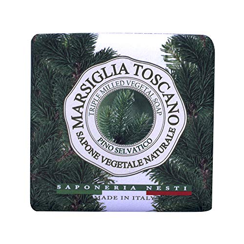 Saponeria Nesti Firenze: Marsiglia Toscano"Pino Selvatico" Triple Milled Vegetal Soap, Wild Pine, 200g/7oz
