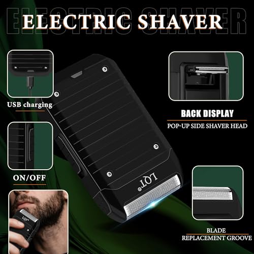 Professional Cordless Hair Clipper & Shaver Kit with LED Display