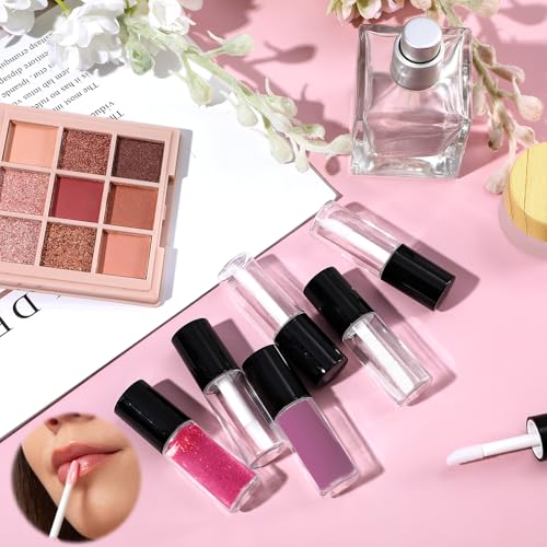 12pcs Lipgloss Containers Empty, 3ml Empty Lip Gloss Tubes with Wand, Mini Lip Gloss Tubes for Lipstick Samples Balms Lips Making, Lips Oil DIY