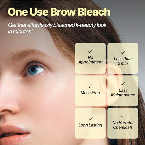 One-Use Brow Bleach Kit for Sensitive Skin - Fast Lightening, All Hair Colors