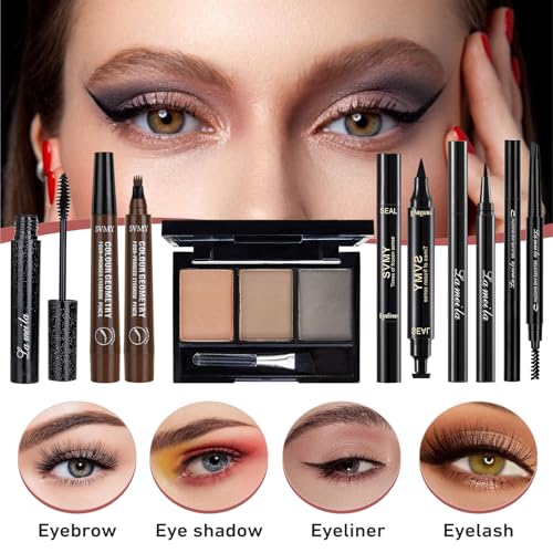 All-In-One Makeup Kit with Brushes & Travel Bag
