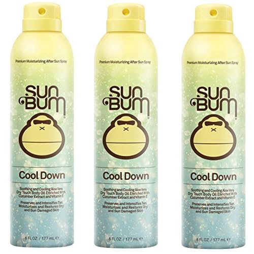 Sun Bum Cool Down Hydrating After Sun Spray fldgpO, 6oz Bottle, Hypoallergenic, Aloe, Cocoa Butter, 3 Pack
