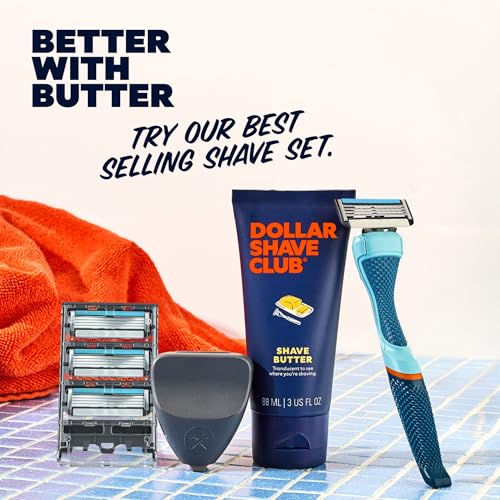 Dollar Shave Club | Shave Butter 6 ounce | Translucent Shaving Cream for Sensitive Skin,(Pack of 4)
