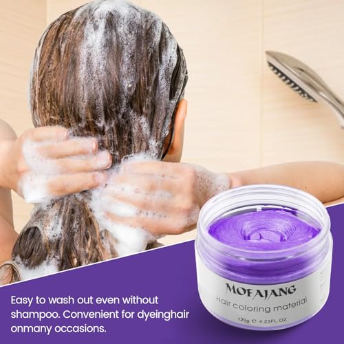 SOVONCARE Purple Hair Color Wax 4.23 oz - Temporary Hair Dye for Men & Women, Easy Washable Styling