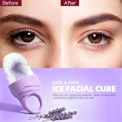 3-Pack Ice Roller for Face – Silicone Reusable Facial Depuffer