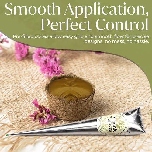 Natural Henna Cones 3-Pack (90g) | Chemical-Free Pre-Filled