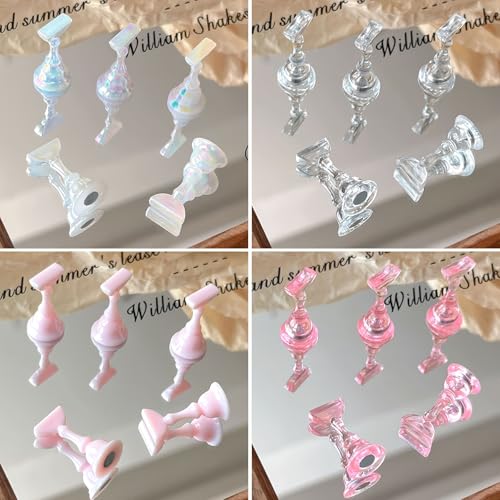 Clear Acrylic Nail Art Display Stand with Magnetic Base