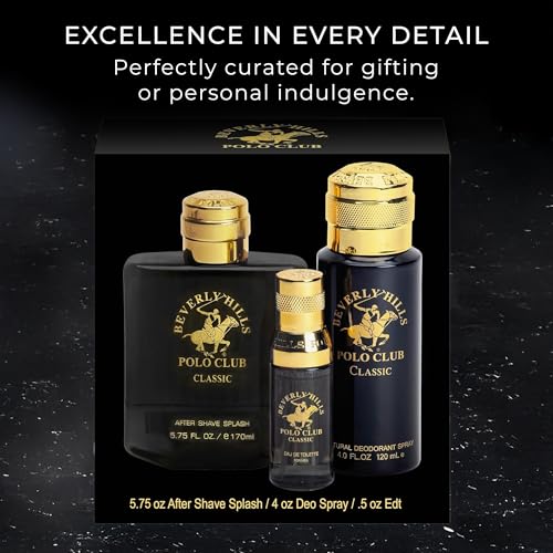 Beverly Hills Polo Club Men's Classic Fragrance 3-Piece Gift Set