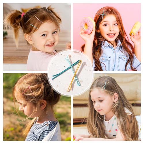 50 Colorful Bobby Pins - 2.2 Inch Metal Hair Clips for All Styles