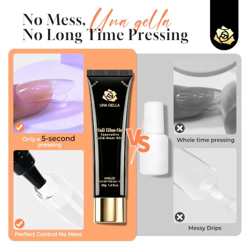 UNA GELLA Solid Gel Nail Glue 40ml - Soak Off