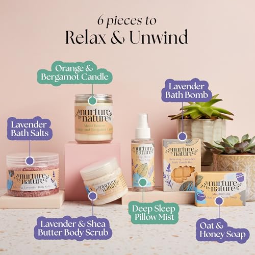Nurture by Nature 6-Piece Spa Gift Basket for Women