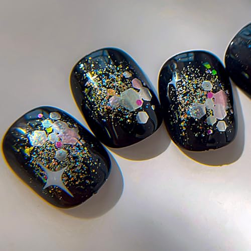 Summer Nail Art Stickers - 5D Embossed Self-Adhesive Glitter Sequins