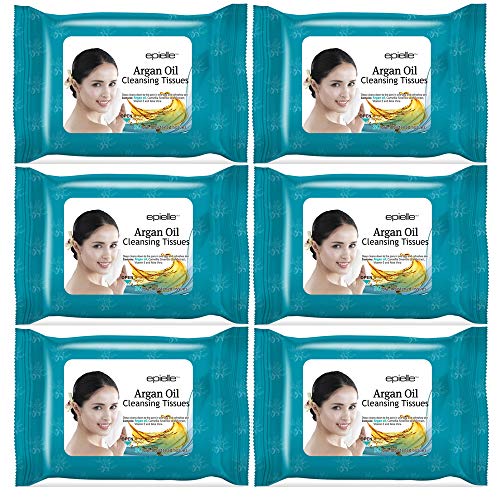 Epielle Argan Oil Makeup Remover Wipes - Gentle Cleansing Towelettes, 180 Sheets
