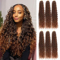 Deep Wave Crochet Hair Extensions - 22 Inch Synthetic Braiding Hair