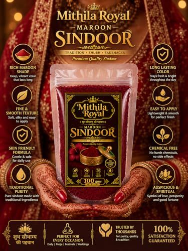 Maroon Sindoor Powder for Women | Organic Kumkum Compact