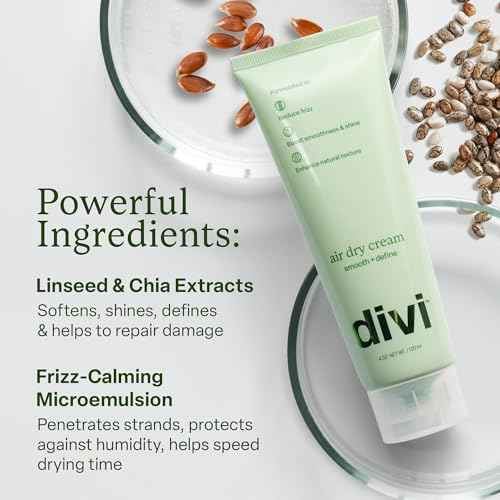 Divi Heat Free Duo ? Includes 30ml Scalp Serum & Air Dry Cream ? Strengthens Roots, Smooths Frizz & Enhances Natural Texture for Healthy, Shiny Hair, 2 Piece Set