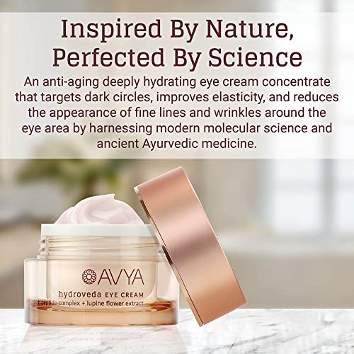 Avya Skincare Hydroveda Eye Cream | Reduces Dark Circles and Puffiness | Antioxidants to Lift and Brighten Skin (15ml)