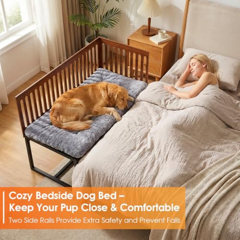 Adjustable Height Bedside Dog Bed for Small to Medium Dogs - TIEBOLA