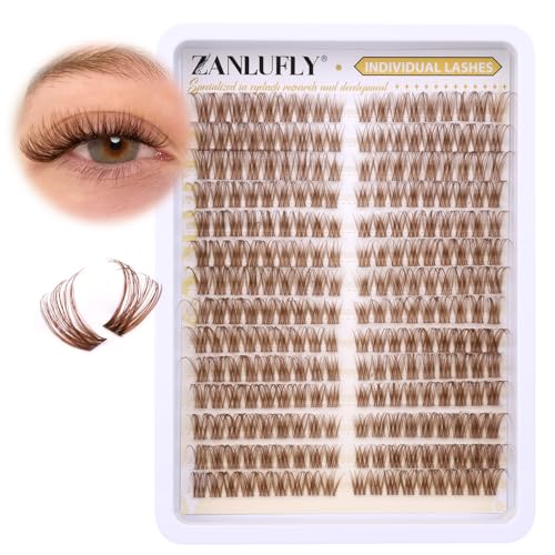 Brown Cluster Lashes Cat Eye 10-16MM D Curl Wispy