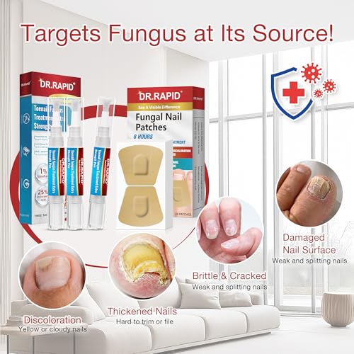 DR.RAPID Extra Strength Toenail Fungus Treatment Set - Pen & Patches