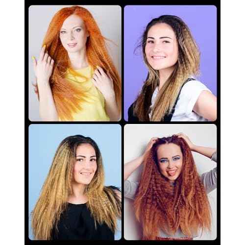 Hair Crimper for Volumizing Fluffy Hairstyle, Crimper Hair Iron with Ceramic Plates, Crimping Iron Tool for Women Girls Hair Waver Dual Voltage, Auto Off
