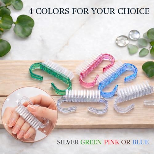 12 Pcs Nail Brush Set for Cleaning Fingernails and Toenails - Travel & Kids Friendly
