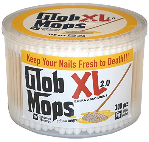 Glob Mops XL 2.0 Cotton Swabs – 300 Count, Two-Sided Pointed & Rounded Tips