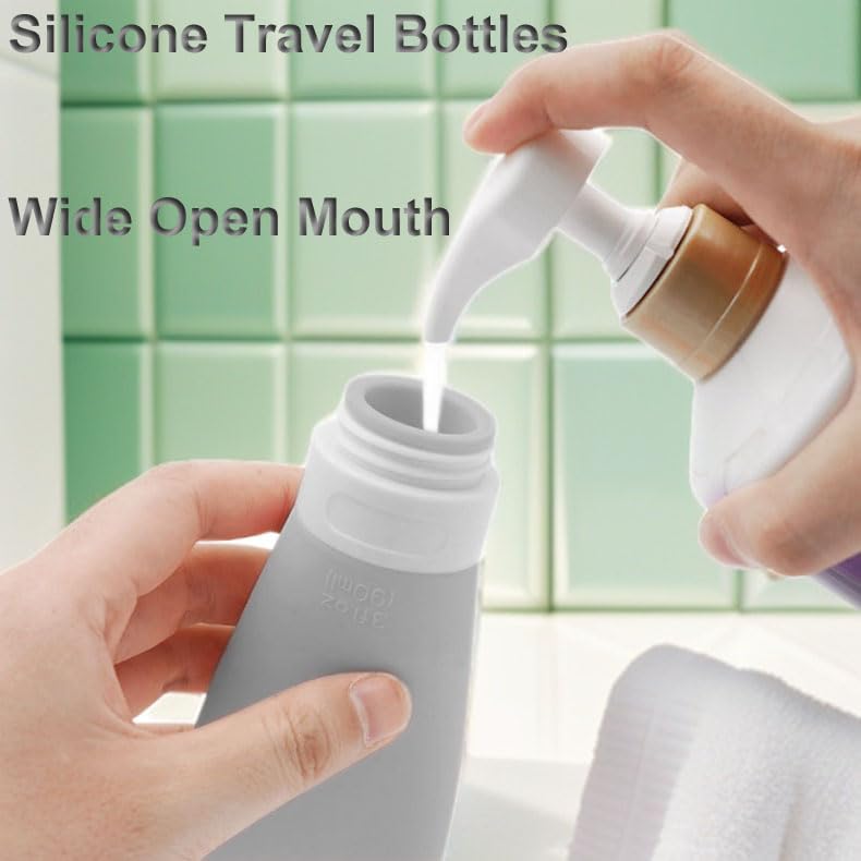Silicone Travel Bottles 2oz Leak-Proof TSA-Approved 4-Pack