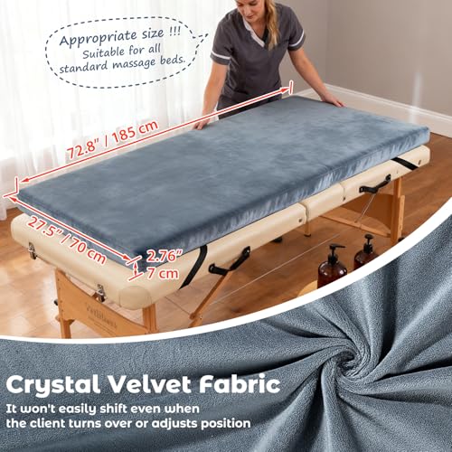 Noverlife 3" Memory Foam Massage Bed Topper - 73x28" Spa Lash Table Cushion