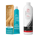 Wella ColorCharm Demi Permanent Hair Color 8N Light Neutral Blonde + 10 Vol Developer