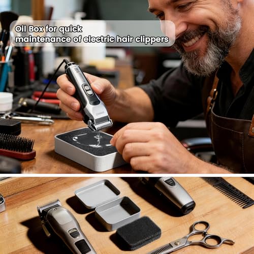 Premium Clipper Lubricating Oil 4.05oz/120ml for Clippers Blade Corrosion & Trimmers, Groomers, Hair Clipper Oil with 2 x Clean Brushes and 1 x Quick Lubrication Box for Barber & Home Use and Gift
