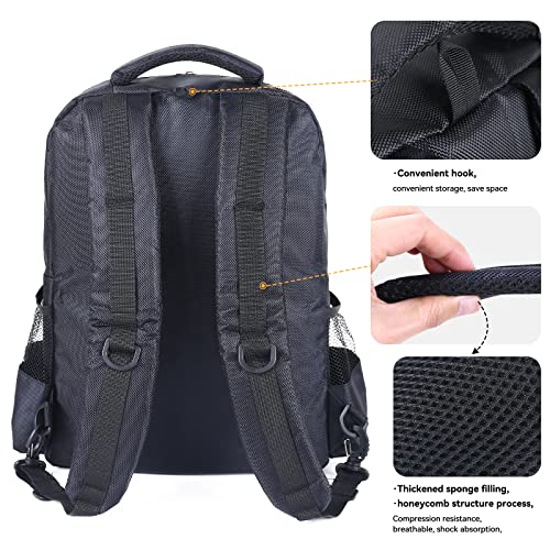 Barber Travel Backpack (Black, 17.7 x 12.6 x 7.5 inches), Air Cushion Design, Waterproof, High Capacity for Clippers and Supplies