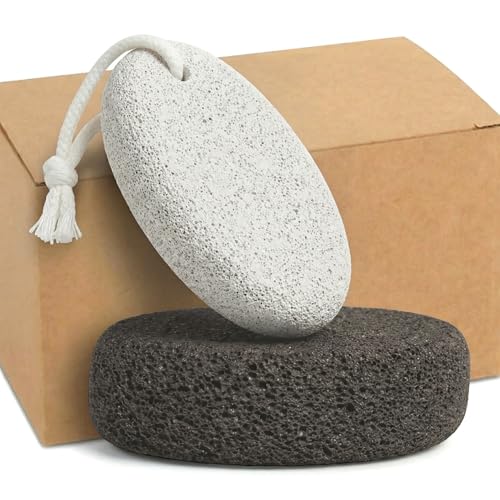 JINTONE Natural Earth Lava Pumice Stone 2-Pack for Foot Callus Removal
