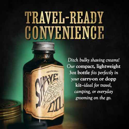 Shave Oil Tea Tree Pre-shave Soften Bristles | For All Natural Razor Glide | Preshave During & AfterShave To Soothe & Soften Skin & Facial Hair by Death Grip | 3oz Bottle | Made In The USA