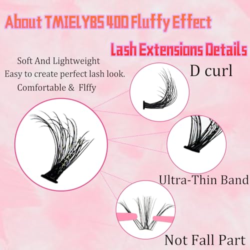 DIY Eyelash Extension Kit - 140 Pcs Cluster Lashes with Bond & Seal