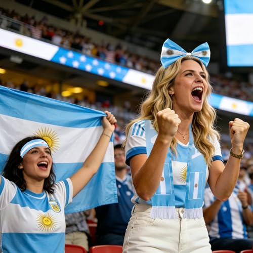 Soccer Fan Cheer Kit - Flag Cape Scarf Headband & Bag