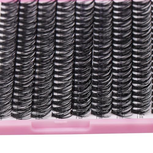 SULV D Curl Wispy Lash Clusters - 200PCS Soft Band Eyelash Extensions for Beginners