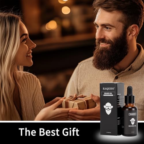 Sandalwood Beard Oil for Men - Beard Softener Moisturizer Thickener Strengthen Coarse Hair Mustache Oil with Argan Oil & Jojoba Oil Beard Conditioners & Oils Serum Care Gifts£¨1fl oz£©