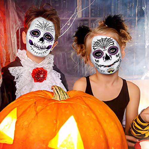 Sugar Skull Temporary Face Tattoo Kit, 9 PCS Waterproof